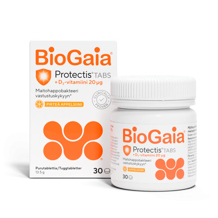 BioGaia Protectis TABS+D3 Appelsiini 30 tabl kuva 3