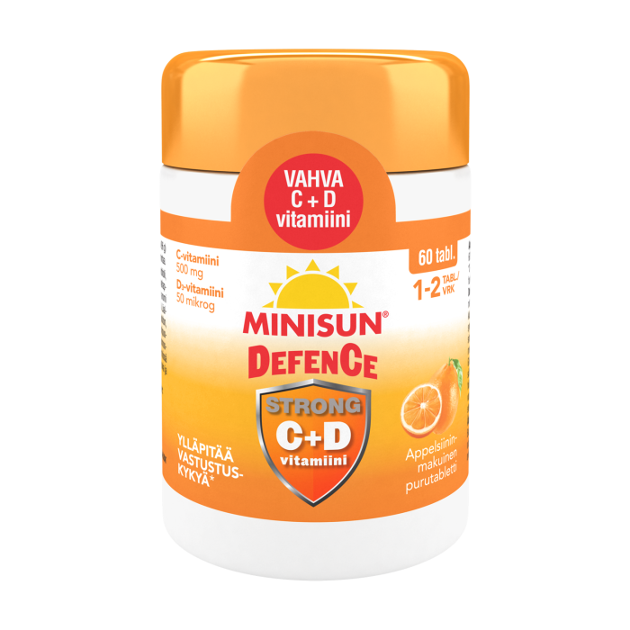 Minisun Defence Strong C+D-vitamiini 60 tabl