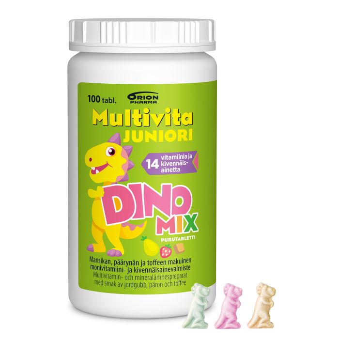 Multivita Juniori Dino Mix monivitamiini 100 purutabl kuva 3