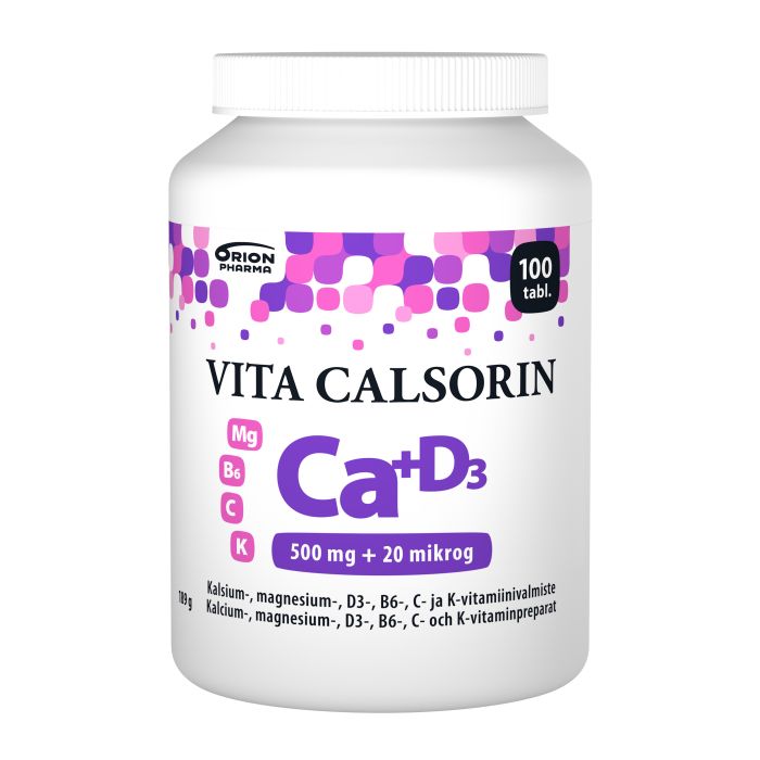 Vita-Calsorin 500mg + 20mikrog 100 tabl