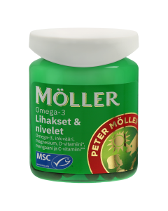 Möller Omega-3 Lihakset & nivelet 60 kaps