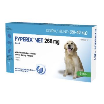 FYPERIX VET paikallisvaleluliuos 268 mg koiralle 2,68 ml