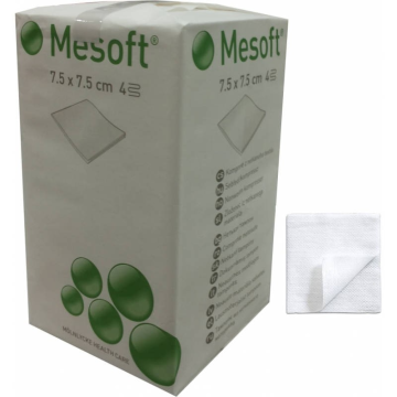 MESOFT KUITUTAITOS 7,5X7,5CM STERIILI 20 kpl