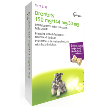 DRONBITS tabletti 150 mg / 144 mg / 50 mg 2 fol