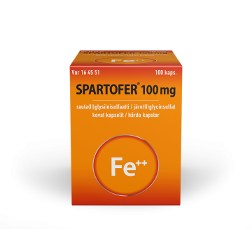 SPARTOFER kapseli, kova 100 mg 100 fol