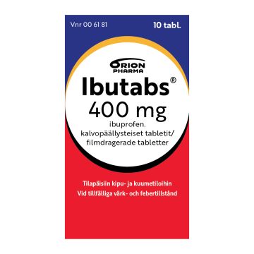 IBUTABS tabletti, kalvopäällysteinen 400 mg 10 fol