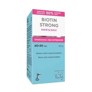 Biotin Strong kampanjapakkaus 60 + 30 90 tabl