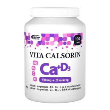 Vita-Calsorin 500mg + 20mikrog 100 tabl