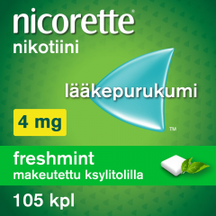 NICORETTE FRESHMINT 4 mg lääkepurukumi 105 fol