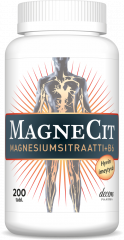 MAGNECIT MAGNESIUMSITRAATTI + B6-VITAMIINI 200 tabl