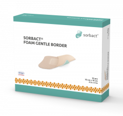 Sorbact Foam Gentle Border 10cm x 10cm CE 98532 10 KPL