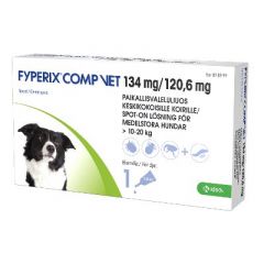 FYPERIX COMP VET 134/120,6 mg paikallisvaleluliuos (keskikokoisille koirille)1,34 ml